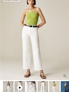J. Crew White Slim Wide-Leg Jeans - NWT